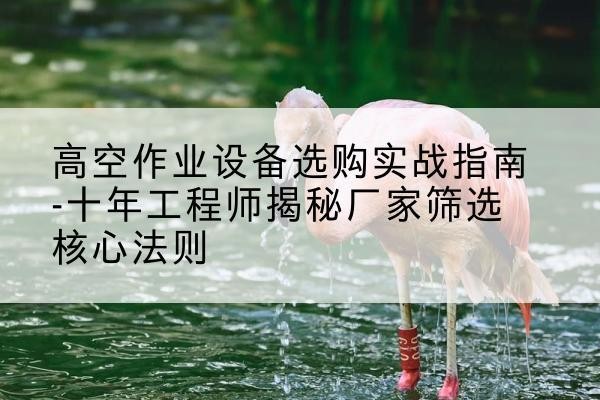 凭祥剪叉式升降机厂家-高空作业设备选购实战指南-十年工程师揭秘厂家筛选核心法则